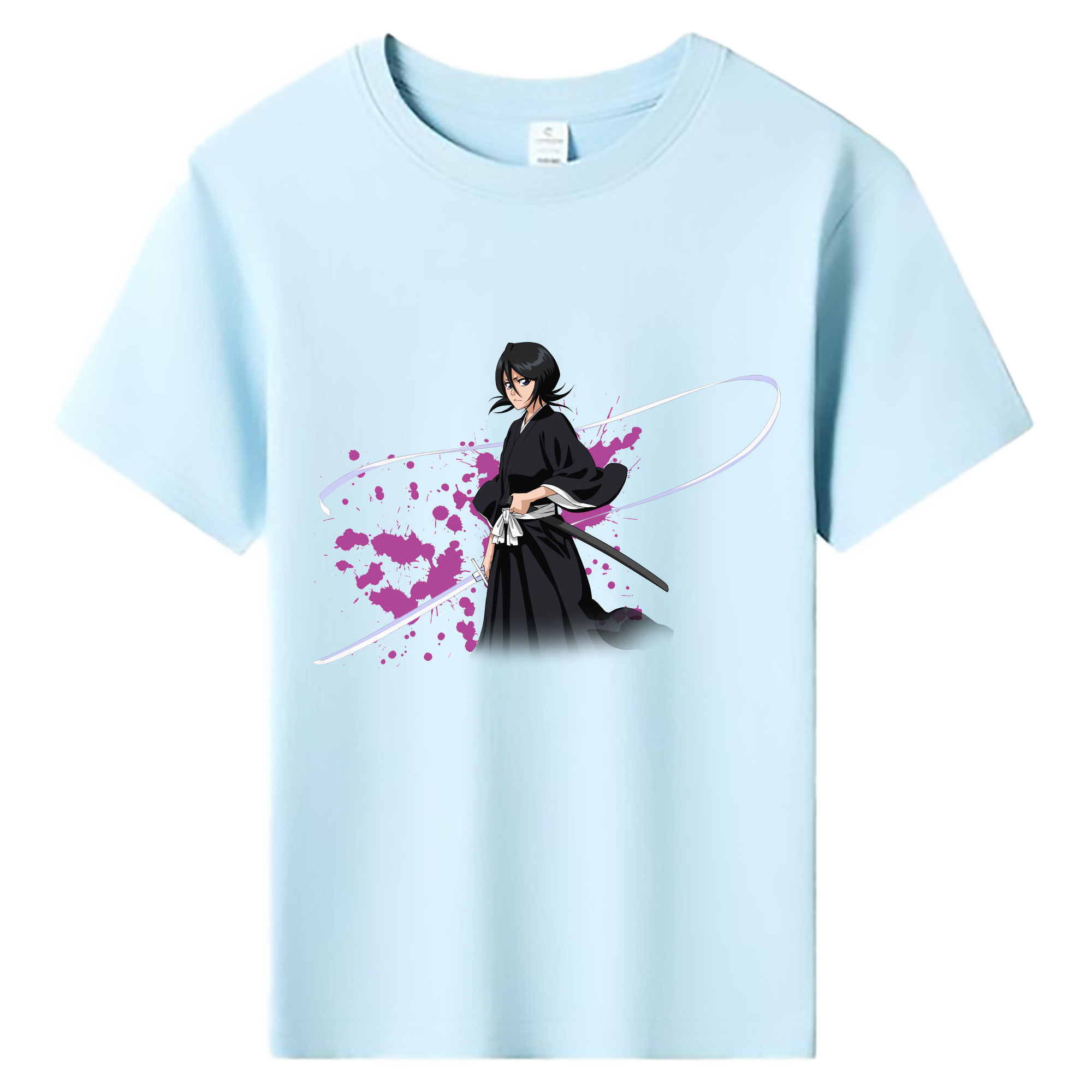 （画像用） ブリーチ 朽木ルキア BLEACH Kuchiki Rukia 綿100％キッズTシャツ（フロントプリント）